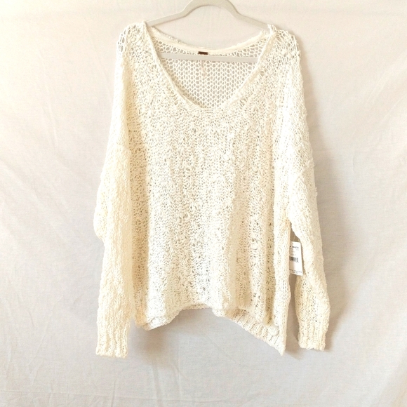 Free People Sweaters - NWT Free People Ivory Sweater.  Size M